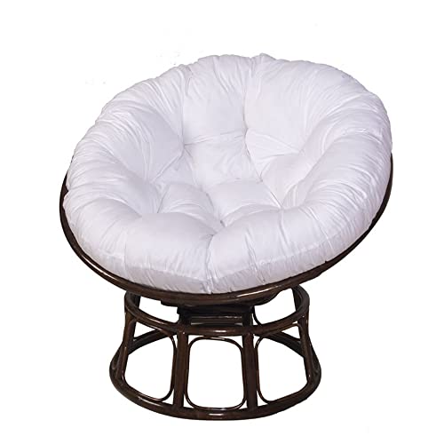 Morbuy Hanging Egg Chair Cushions Cover, Soft Comfy Microfiber Round Seat Cushions for Home Cushions Patio Sofa Indoor Outdoor Décor (White,80x80CM)