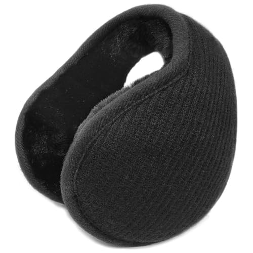Orejeras de invierno para hombre, orejeras plegables para hombres y mujeres, calentadores de orejas de forro polar de punto cálido, clásicos, portátiles, resistentes al viento, para deportes, correr