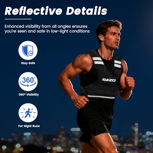 Image of Adjustable Weighted Vest Women /Men, 6-12lb /12-18lb /20-32lb Weight Vest with 6 Ironsand Weights for Strength Training Rucking Running Walking Fitness Workout