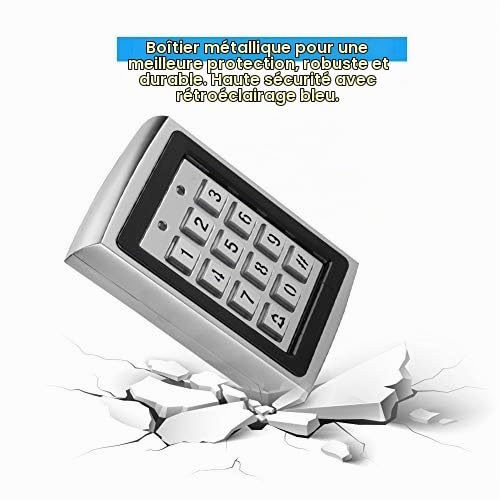 Clavier à Code 125 KHz, Digicode Portail Clavier de Contrôle D'accès en Métal avec Clavier RFID Digicode Sécurité de Clavier Numérique avec Mot de Passe Supérieur
