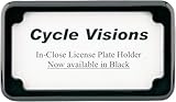 Cycle Visions Beveled License Plate Frame No Light BLK