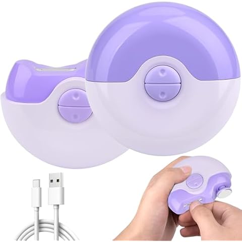 Quixion 2-in-1 Electric Nail Clipper with LED Cover