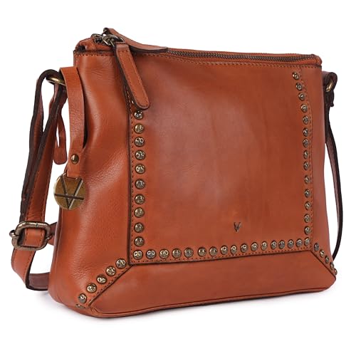 Image of Genuine Italian Leather Boho Studded Crossbody Sling Bag - Stylish, Durable, & Perfect for Everyday Use for women