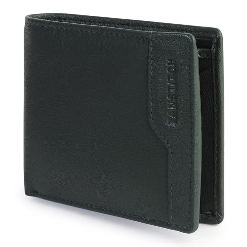 Image of TANSTITCH Slim Leather Wallet | Compact, Minimalist & Thin Wallet | RFID Protected (Green)