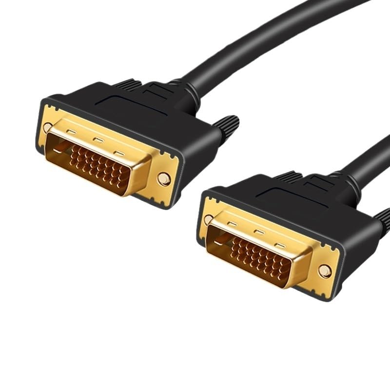 HONGP 20pcs Dvi 100 Trace Data Cable 24+1 Computer M>oni>tor Hd Connection Cable Public to Public 1.5m Dvi Cable
