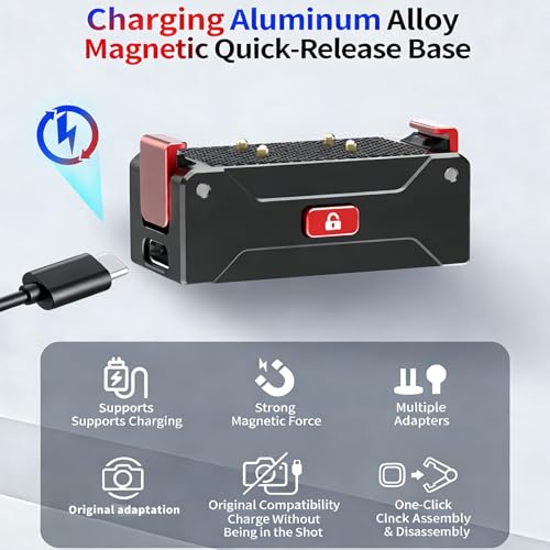 Base de aluminio para cámara soporte recargable portátil ideal para viajes 7