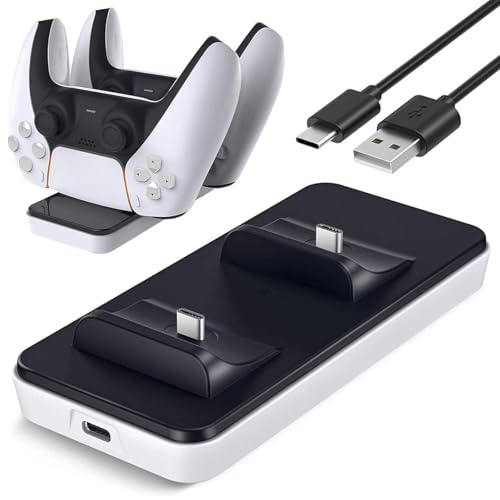 Base De Carregamento Compatível Controle Ps5 Slim Duplo 2 Controles - Padrão Carregamento Rápido Doc