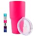 Pink Steel Vacuum Insulated Tumbler Cup, 30oz Insulated Tumbler Cup-(Pink)