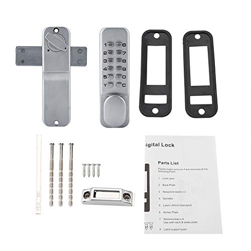 Serrure de Sécurité à Code - Verrou de Porte en Alliage de Zinc - Combinaison 1-11 Chiffres pour Commode