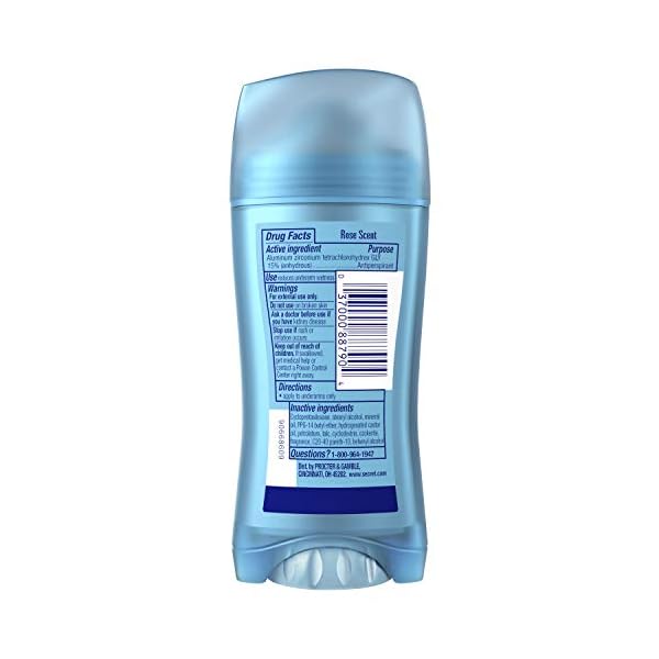 Secret Invisible Solid Antiperspirant and Deodorant, Rose Scent, 2.6 oz - Image 3