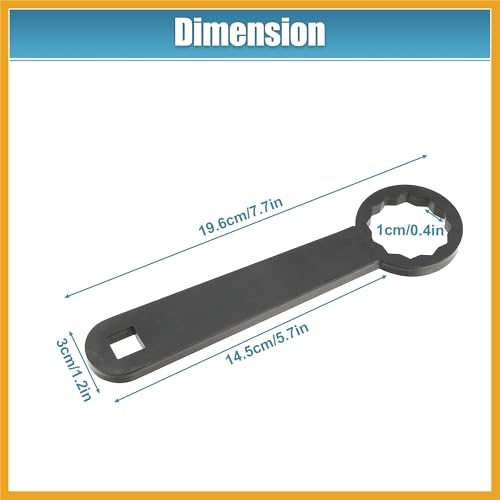 Image of Rear Axle 36mm Wrench Tool Rear Wheel Axle Torque Wrench Hand Tool For Harley Davidson Touring Motorcycle HD-47925 Rear Axle Nut Torque Adapter for Adjust Belt Tension Black Replacement