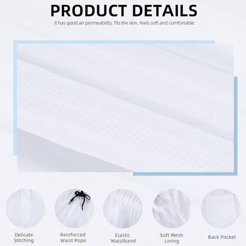 Men's Beach Shorts Quick Dry Swim Trunks Mesh Lining Swim Shorts with Pockets4