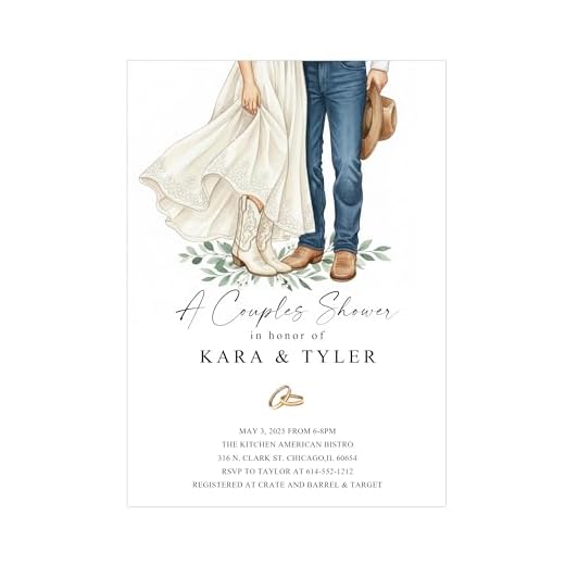 Western Couples Shower Invitation, Rustic Wedding Theme, Cowboy Boots and Hat, Custom Edited and Printed