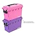 Sheffield 12631 Ammo Storage Box, Stackable .30 Cal Field Boxes, Water and Dust Resistant, Lockable Storage Box with Handle, Secures Hunting Gear, Supplies, and Bullets, Made in USA, Pink, 1-Pack