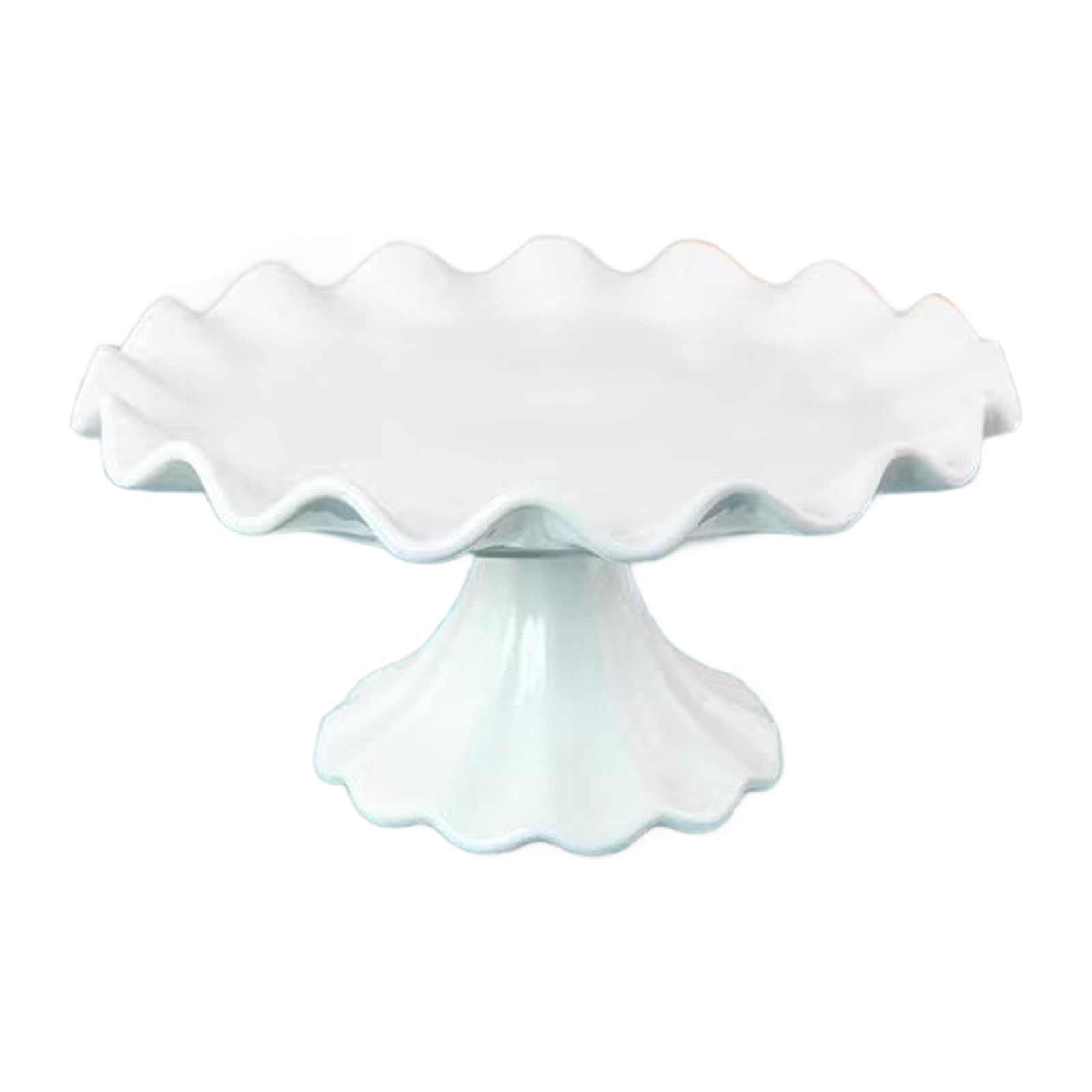 MALSSE Beautifully Crafted High Footed Ceramic Plate Sophisticated Ceramic Dessert Holder Ideal for Consumers High Footed Cake Platters