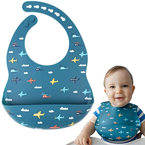 Image of CareBundle - Silicone Bibs for Babies | Comfy Waterproof Bibs for Girls & Boys (Teal)