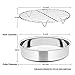 E-far 8-inch Round Cake Pan with Rack Set, Stainless Steel Cake Pans Tins and Baking Cooling Racks, Non Toxic & Healthy, Mirror Polished & Dishwasher Safe - 4 Pieces (2 Pans + 2 Racks)