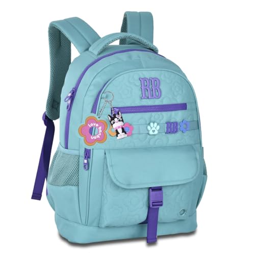 Mochila Escolar Rebecca Bonbon Bolsa Juvenil com chaveiros RB26235 (Verde)