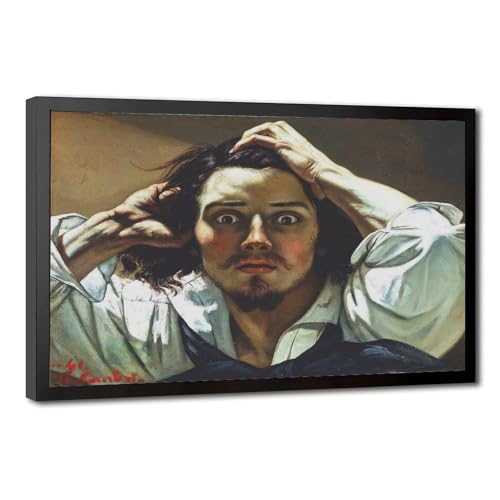 Cadre à suspendre Gustave Courbet Le Désespéré grande taille 61x91,4 cm pour déco maison