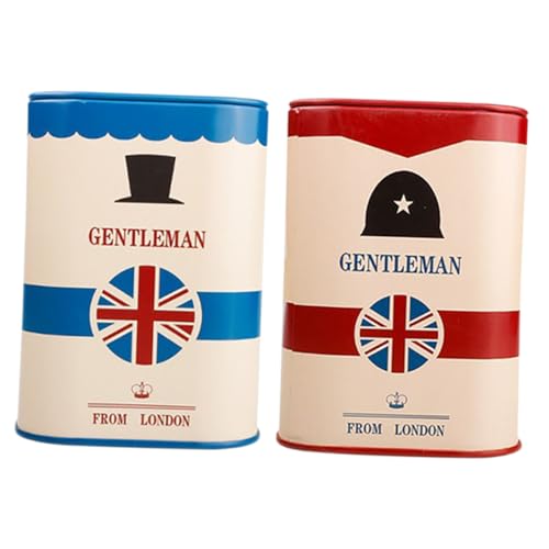 PLAFOPE 2 piezas Caja Metálica para Guardar Cuchillas de Afeitar Unidades con Tapa Desmontable Resistente al Agua Diseño Vintage para Salones y Barberías Almacenamiento Seguro para