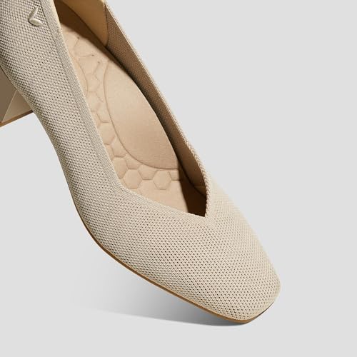 VIVAIA Megan Square-Toe Stress Free Chunky Heels for Women Arch Support Smart Casual3