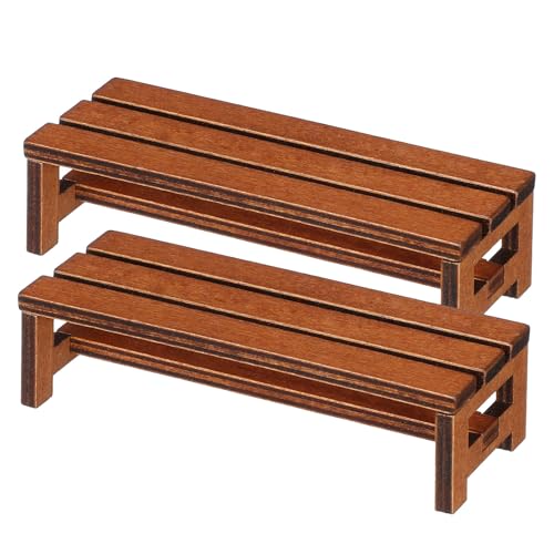 Banc miniature en bois stable pour meubler sans basculer