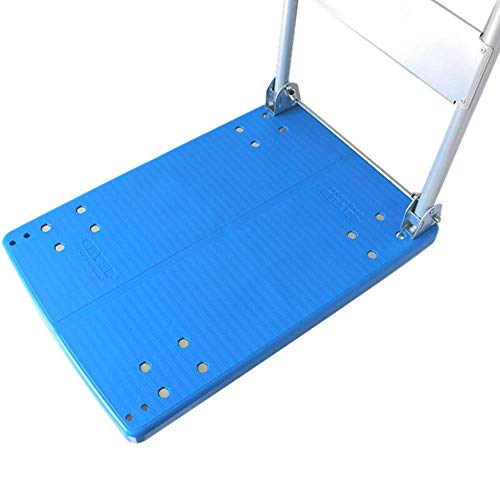 Carretilla Plegable con 4 Ruedas Plataforma 90X60CM Azul miniatura 7