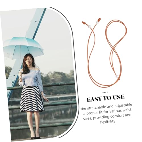 GALPADA Adjustable Pearl Waist Chain Belt for Women Versatile PU Rope Belt with Elegant Pearl Decoration for Dresses and Jeans Summer Wardrobe Essential3