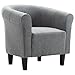 Produktbild vidaXL Sessel Chesterfield Clubsessel Cocktailsessel Loungesessel Polstersessel Relaxsessel Lounge Couch Sofa Hellgrau 70x56x66cm Stoff