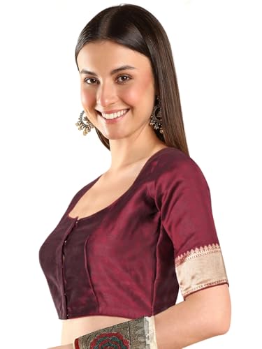 Image of Chandrakala Casual Blouses for Women Sarees,Readymade (B186-P)