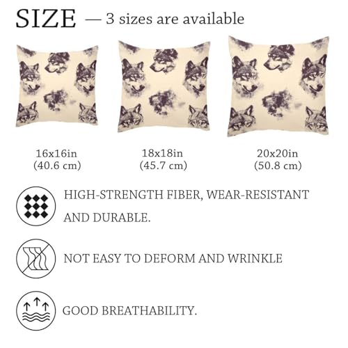 Housse de coussin loup en velours pour un salon cocooning chic - 7