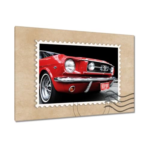 Tableau sur toile voiture de sport rouge d'exception 120 x 80 cm H771M