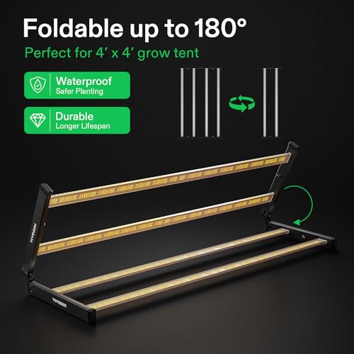 Image of VIVOSUN VSFL3000 300W LED Grow Light Foldable 4-Bar Dimmable Full Spectrum