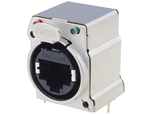 Socle RJ45 XLRnet AMPHENOL RJX8FB5HRGEB Cat 5e blindé avec diode LED