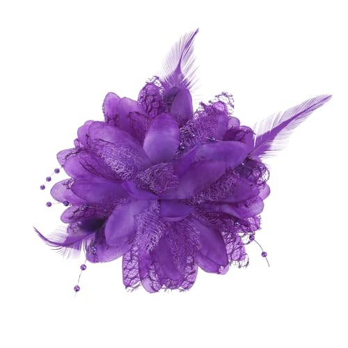 Sombrero floral y pasador de flores decorativas para peinados de novia y vestidos de gala