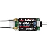 Radiolink R12DSE 2.4Ghz 12 Channels Micro RC Receiver SBUS/PPM Voltage Telemetry Long Range Control for FPV Racing Drone, Quadcopter, Helicopter