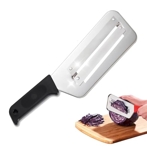 El Mejor Listado de Mejorcompratv nicer dicer disponible en línea para comprar. 47 Cortadora de Helicópteros de Repollo - Cabbage Chopper Shredder Knife for Slicing - Grating & Shredding - Cuchillo de Trituradora de Cocina de Acero Inoxidable (Black)