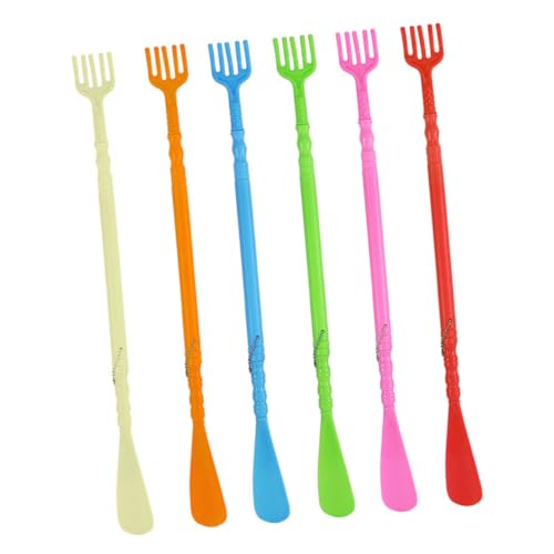 ifundom Calzador Manual de Doble Punta 6 Piezas Rascador de Espalda Masajeador Herramienta para Levantar Zapatos de Plástico Resistente Uso Versátil para Ponerte y Quitarte Calzado