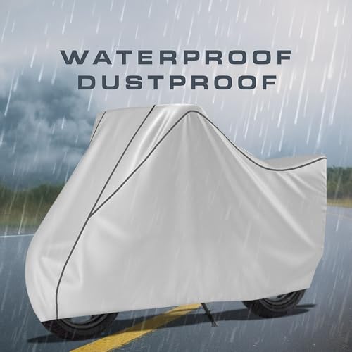 Image of All Weather Protection Two Wheeler Cover for Ray ZR 125 Fi Hybrid, Scooter & Scooty | Anti Dust, 100% Water Resistance, Heat Resistant, UV Proof - Triple Stitched | (Silver Black)