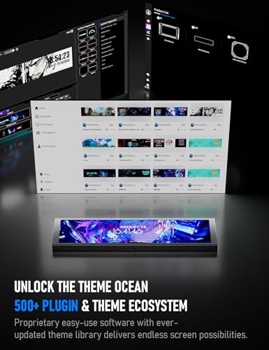 Image of upHere 9.2'' Secondary Monitor IPS LCD Screen PC Secondary Monitor USB PC Temperature Display Mini Screen with Hardware Monitoring & Custom Display for DIY PC Enthusiasts /Gaming /Sea View Chassis