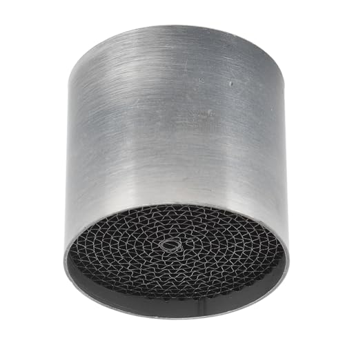 Qiilu Motorrad Auspuff Katalysator, Motorrad Auspuffrohr Katalysator, Motorrad Katalysatoren, Eisen Vorderer Mittlerer Auspuff Schalldämpfer Katalysatot, Universell für Motorrad (53 * 50mm)