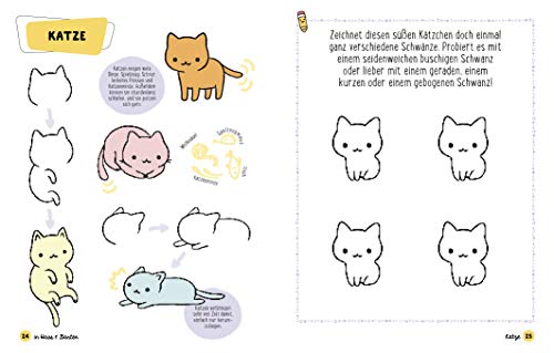 Kawaii Tiere: 250 süße Tierchen zeichnen – Alle Anleitungen Schritt für Schritt Taschenbuch – 17. September 2019 - Image 4