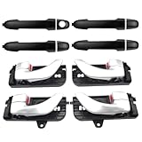 Lcyolada Set of 8 Exterior & Interior Door Handles for Hyundai Sonata 2006 2007 2008, Replaces 826513K000, 826103K020XZ