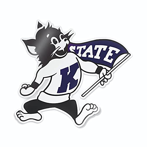Nudge Nudge Printing Kansas State Sticker K-State Vintage Fighting Willie The Wildcat Decal Weatherproof Officially Licensed NCAA Vinyl for Bumpers, Laptops, Water Bottles (Kansas State University)