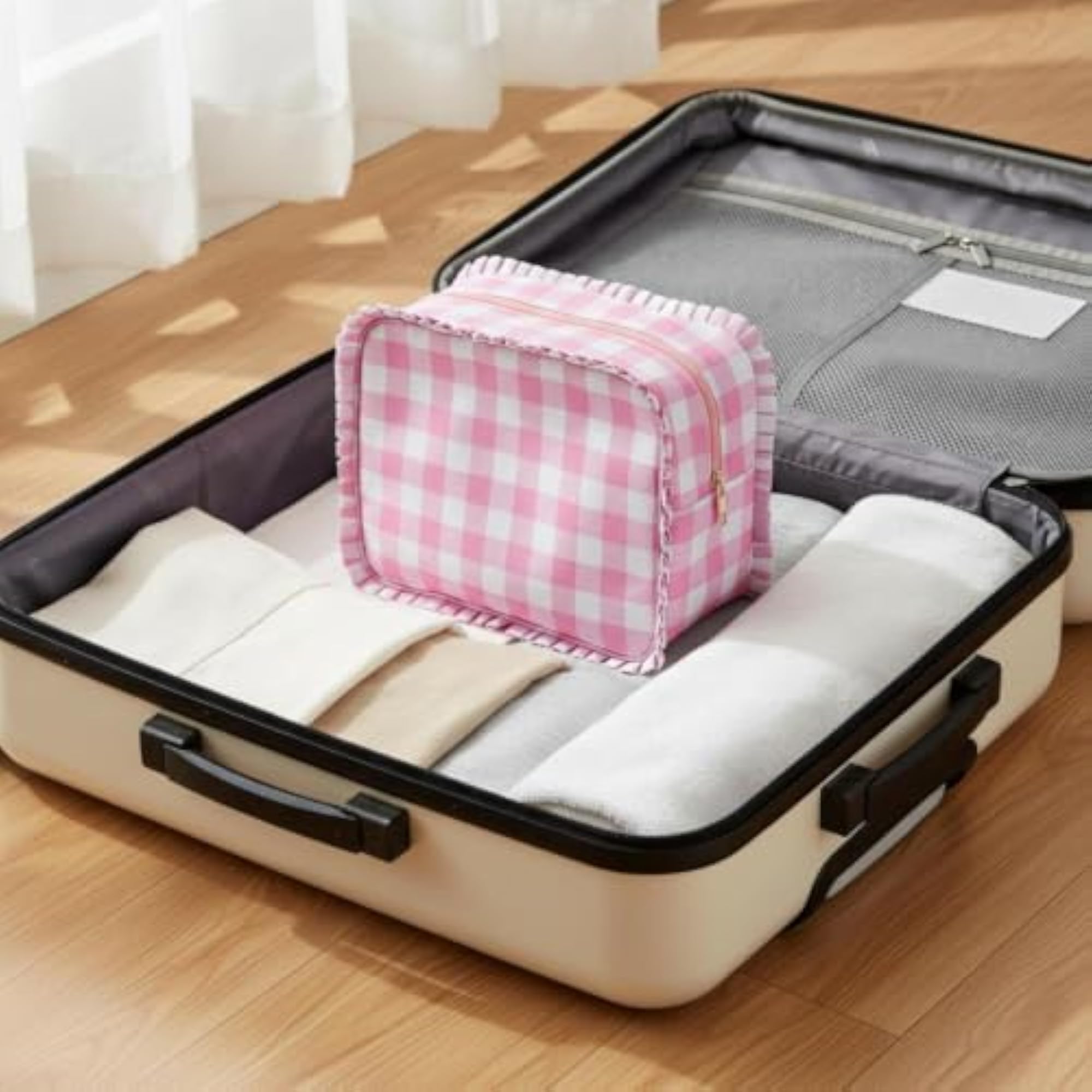 4 Pieces Travel Cosmetic Bag Set, Lightweight Makeup Organiser
