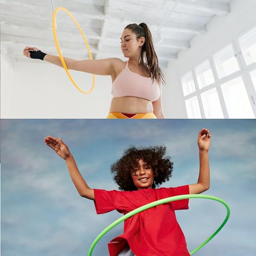 Image of LYGER 24inch Plastic Kids & Adults Hoops Exercise Equipment Rings for Sports- 1Pc Hula Hoop