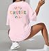 MNLYBABY in My Cruise Era Shirt On Cruise Mode Oversized Shirts Summer Vacation Beach Praty Family Cruise Tee Tops Pink, Large