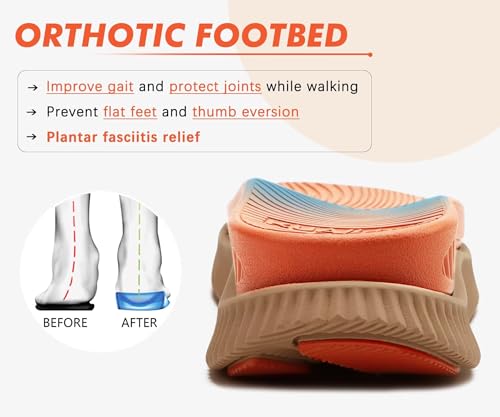 Image of KuaiLu Womens Orthopedic Walking Sandals with Arch Support Recovery Cushion