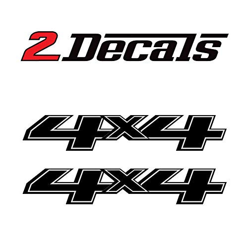 4x4 Truck Decals Bedside Replacement Stickers/Set of 2 Black