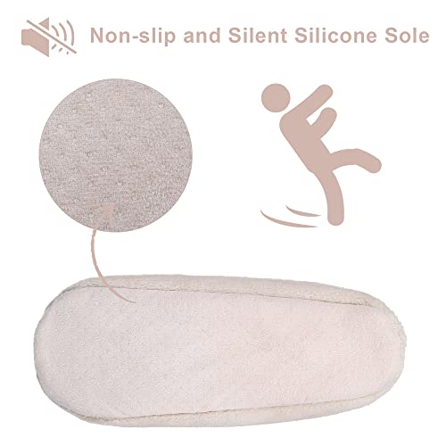 Image of ZYZX Cute Slipper Socks with Grips,Cozy Soft Sole House Slippers for Women | Animal Pattern Warm Safe Non Slip Fleece-lined Fluffy Fuzzy Socks Indoor for Adult,Easy to Wash,Gifts